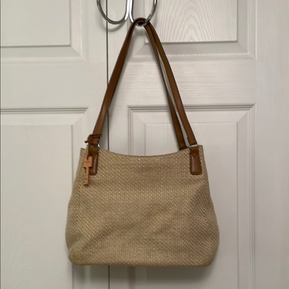 Fossil Tan Woven Shoulder Bag - Picture 1 of 17